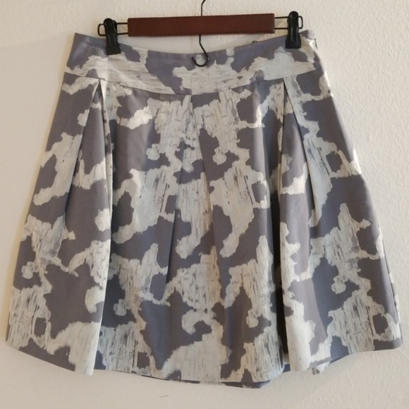 KATE SPADE Haley Houndstooth Pleated Skirt Gray I7 - Picture 2 of 3